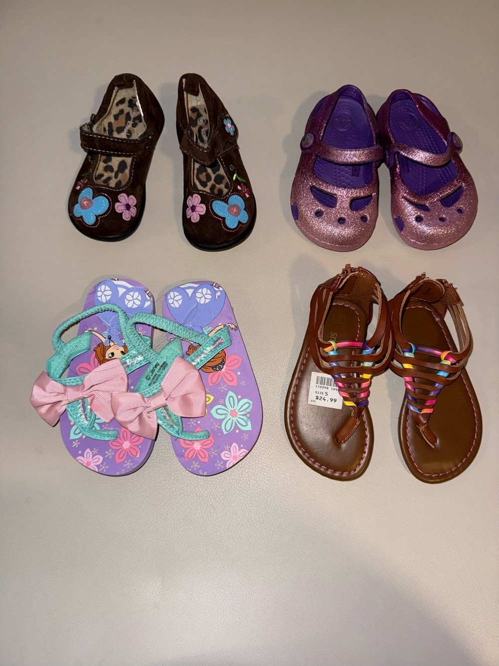 Multi Girls' shoes bundle size 5 Multicolor-Strap Sandals